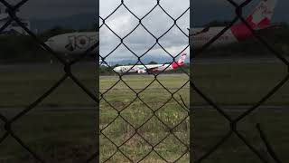 Airasia X taxing to runway and ready for takeoff at Kota kinabalu [upl. by Hadias]