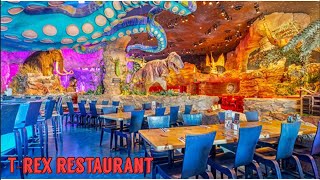 TRex Cafe at Disney SpringsDinosaur Themed Restaurant Florida [upl. by Eidurt259]