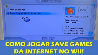 COMO BAIXAR SAVES DE JOGOS NA INTERNET E JOGAR NO WII  JOGOS 100 COMPLETOS  SAVEGAME MANAGER GX [upl. by Aysa460]