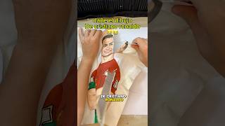 Dañe el dibujo de cristiano Ronaldo para hacerlo mejor 😳😭😭 cristianoronaldo arte dibujo [upl. by Matronna]