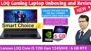 Lenovo LOQ Intel Core i5 12th Gen 12450HX  6 GB RTX 3050  Gaming laptop laptop for graphic design [upl. by Arondel]