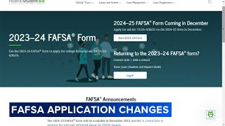 New FAFSA to be released December 31 [upl. by Arymat]