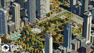 Building the Perfect NewYork inspired Downtown Park in Cities Skylines 2 [upl. by Krueger]