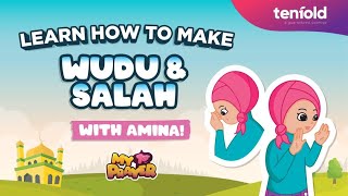 How to Make Wudu and Salah  Learn to pray with Amina [upl. by Ateuqal]