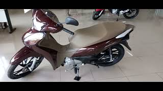 Nova Honda Biz 125 2022 marrom perolizado primeiras impressões [upl. by Yntirb]