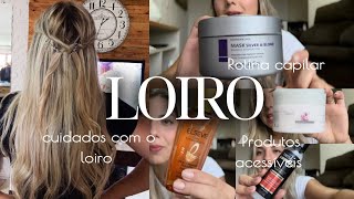 5 DICAS E CUIDADOS PARA O CABELO LOIRO  produtos para cabelos baratos e bons rotina de cuidados [upl. by Oilalue]