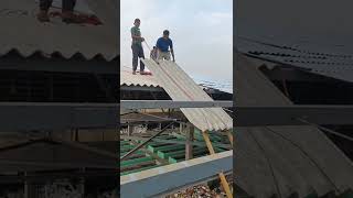 Cement  Asbestos Sheet Removal amp Setting Idea  Madha Fabrications [upl. by Fisa52]