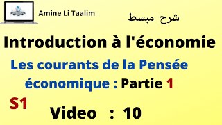 Introduction à léconomie S1  Les courants de la pensée économique  Partie 1 [upl. by Warram]