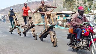 Riding Cheapest African Handmade Scooter for a Living [upl. by Locin226]