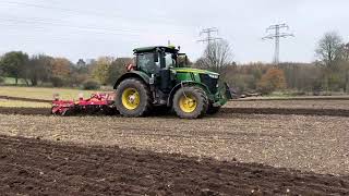 Winterfurche mit John Deere 7290R und Väderstad Cultus 300 [upl. by Rednave564]