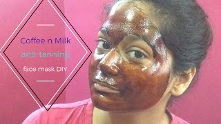 Coffee and milk face mask for tanning and acneprone skin [upl. by Ahgiel617]