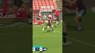 Edwill van der Merwe knows how to celebrate 🕺 rugby lionsrugby [upl. by Ennairb]