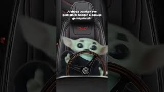 Baby Yoda arabada uyurken neden uyandı 🤔  Baby Yoda babyyoda [upl. by Tija]