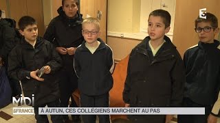 LE FEUILLETON  À Autun ces collégiens marchent au pas [upl. by Nimocks]