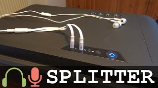 Splitter cable to connect to PC headset with builtin microphone [upl. by Gerick]