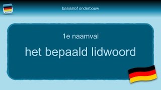 Bijles Duits grammatica 5 het bepaald lidwoord [upl. by Simdars]