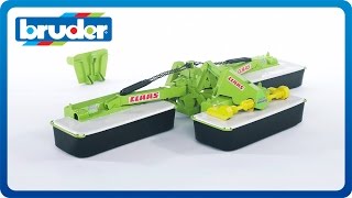 Bruder Toys CLAAS Disc 8550 C Plus Three Part Mower 02218 [upl. by Eppilihp]