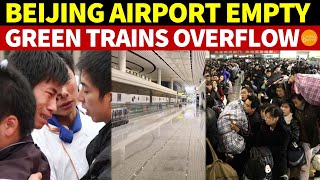 No Money for New Year Fear of Home Chinese Struggle Beijing Airport Empty Green Trains Overflow [upl. by Daberath]