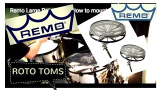 Remo Large Roto Toms How to mount to a Drumrack [upl. by Ellered279]