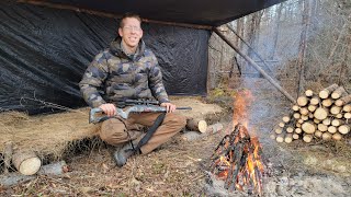 Bushcraft Camping with Coyotes amp Hunting My Dinner [upl. by Hsakiv]