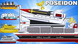 MEGA BOSS POSEIDONTANIC vs MEGA TANK  Cartoons about tankNina tank cartoon [upl. by Ordnael247]