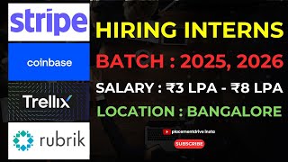 Top Software Engineering Internships for 2025 amp 2026  Stripe Coinbase Rubrik and Trellix [upl. by Etteraj638]