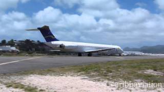 Insel Air MD83 Departure St Maarten [upl. by Ajaj]