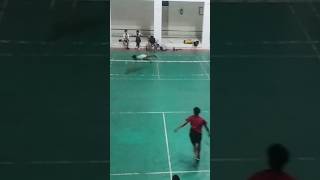 Badminton Dive Followed by Tight Net Drop Shot Badminton [upl. by Dusen]