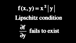 Lipschitz condition on first order ODE [upl. by Eitteb]