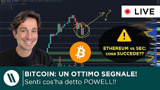 BITCOIN QUESTO è un OTTIMO SEGNALE senti cosha detto POWELL  ETHEREUM vs SEC COSA SUCCEDE [upl. by Ayyidas702]