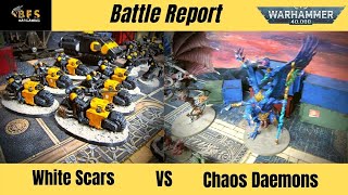 New Codex White Scars Vs Chaos Daemons 9th Edition Warhammer 40k Battle Report [upl. by Lynne]