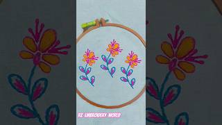 Designs For Stunning Flower Embroidery Stitches Hand Embroidery embroidery handembroidery shorts [upl. by Learrsi]