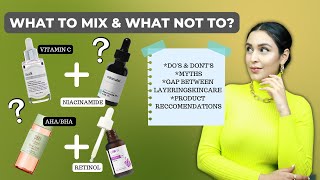 How to Layer Skincare Actives  Vit C Niacnamide AHABHA Retinol Hyaluronic Acid Chetali Chadha [upl. by Aldwin114]