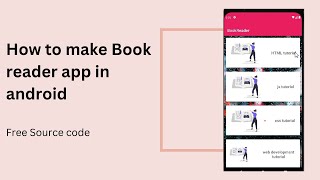 How to Make Book Reader App in Android studio  Book Listing AppFree Source codeTechnical krish [upl. by Purvis]