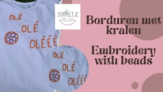 Tutorial Borduren met kralen Embroidery with beads [upl. by Chari228]