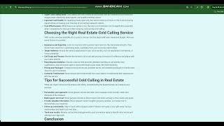 Real Estate Cold Calling Services Your Guide to Effective Lead Generation [upl. by Photina]