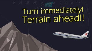 REAL ATC Air China A320 receives TERRAIN ALERT  ALMOST CRASHED [upl. by Llennej]