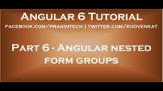 Angular nested form groups [upl. by Frum]