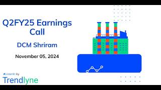 DCM Shriram Earnings Call for Q2FY25 [upl. by Atnoved]