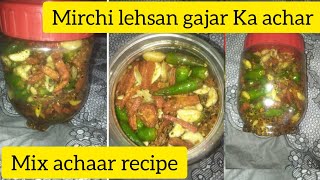 achaar mix achaar gajar mirch Leshan ka achar recipequicktestyKitchen680 [upl. by Assille48]