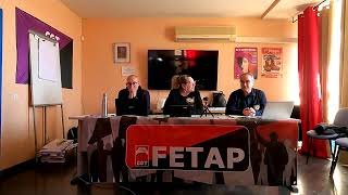 Rueda de prensa de CGTFETAP sobre derogación del TJUE de Ley de Interinidad [upl. by Kendyl693]