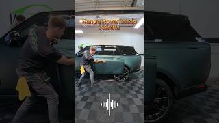 Wrapping this Range Rover in Vinyl Frog Matte Metallic Hunter Green 💚 asmr asmrsounds wrap [upl. by Viole431]