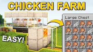 How to Build a Minecraft Chicken Farm Tutorial [upl. by Boigie]