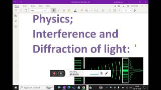 Physics    Interference and Diffraction of light   123 interferenceanddiffractionoflight [upl. by Seavir353]