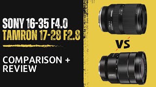 Lens Comparison Tamron 1728 F28 vs Sony 1635 F4 [upl. by Anayk]