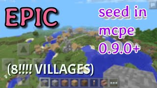 EPICC seed in mcpe with 8 VILLAGES 090 [upl. by Emanuela]