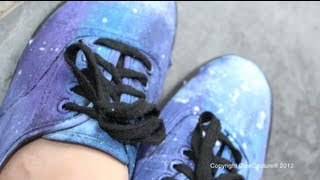 DIY Galaxy Vans  CloeCouture [upl. by Glynas]