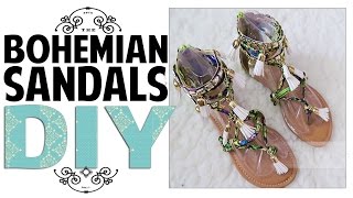 Bohemian Sandal DIY [upl. by Asilana]