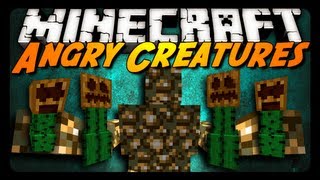 Minecraft Mod Review ANGRY CREATURES MOD Glowstone Monster Mutated Cactus amp More [upl. by Annailuj]