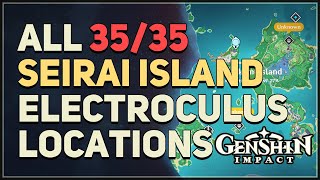 All 35 Seirai Island Electroculus Locations Genshin Impact [upl. by Mansur]